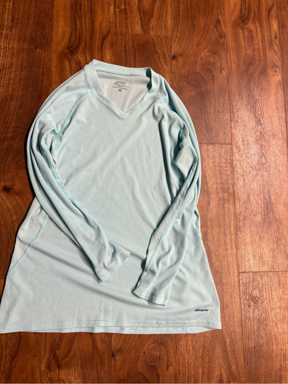 Patagonia Women's Long-Sleeve V-Neck Top - Pale Aqua